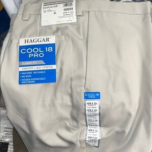 Haggar Cool 18 Pro Men's Pants - Light Gray